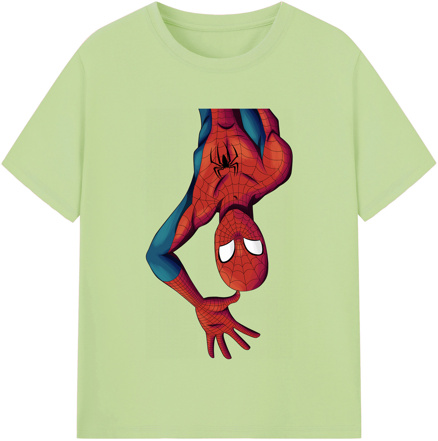 （画像用） Spider Man スパイダーマン 綿100％半袖Tシャツ（フロントプリント）
